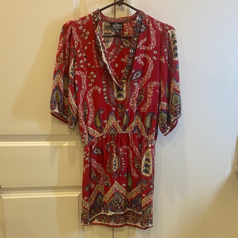 Angie Red and Blue Floral Dress